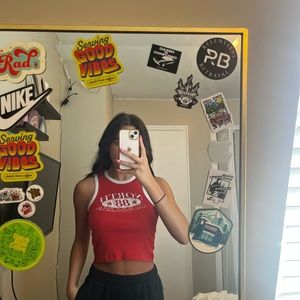 urban outfitters red vintage tank size small